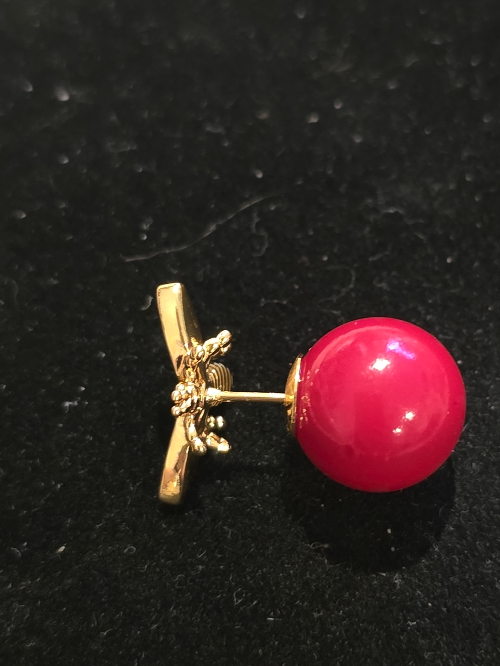 Dior 18kgp Gold Bee Drop Earrings - Picture 5 of 8